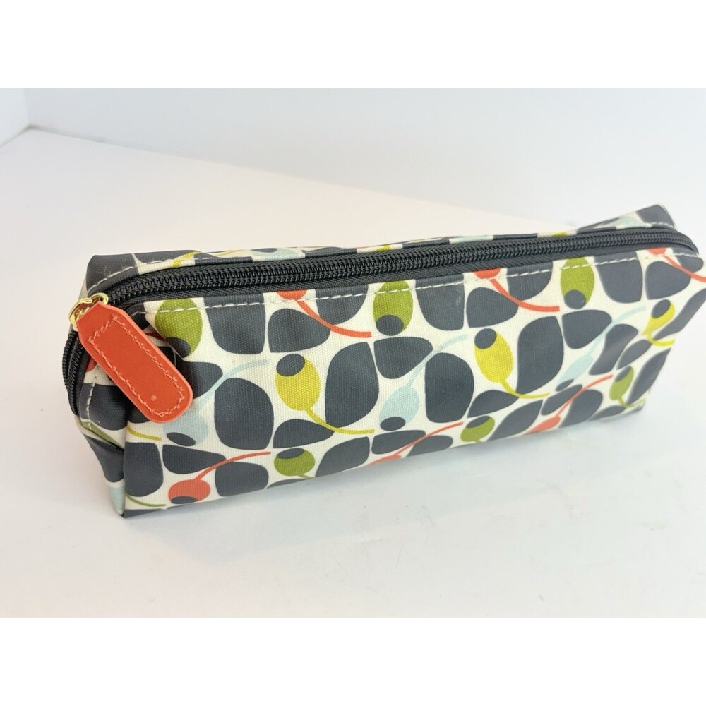 Orla Kiely for Target cosmetic or pencil bag featuring the multi-color olive
